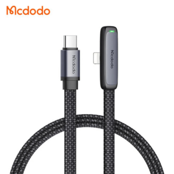 McDodo CA-336  Gaming Cable | Black 90 Degree 65W Type C to Type-C Data Cable 1.2m
